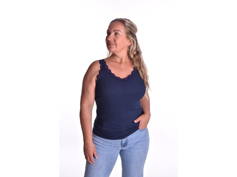 Viscose top Nova  - Donkerblauw
