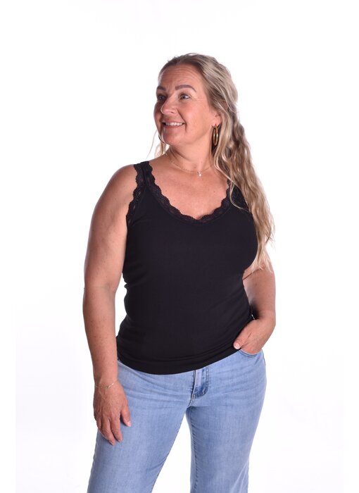 Viscose top Nova  - Zwart