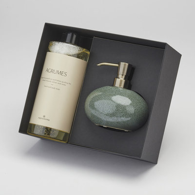 Aquanova Coffret cadeau Distributeur de savon Ugo Savon Forêt & Paris Agrumes (GIFTUGODIS854-AGR)