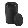 Aquanova Wasmand met deksel CINO kleur Black (zwart)