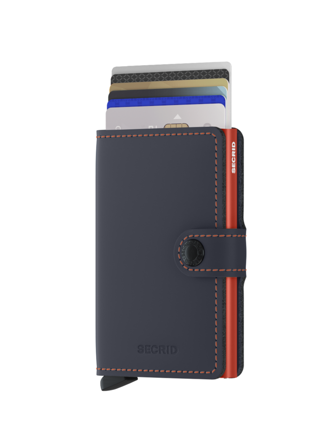 MM Secrid Miniwallet Matte Nightblue & Orange