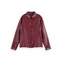 168822 5115 Scotch and Soda Cotton lurex regular fit shirt Aubergine Sunset