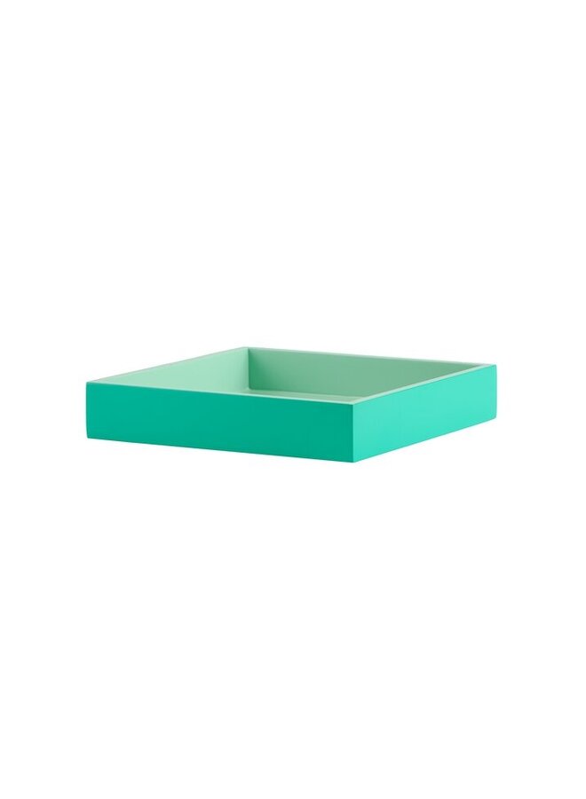 Spa tray S square, 2 tone shiny green matt light green