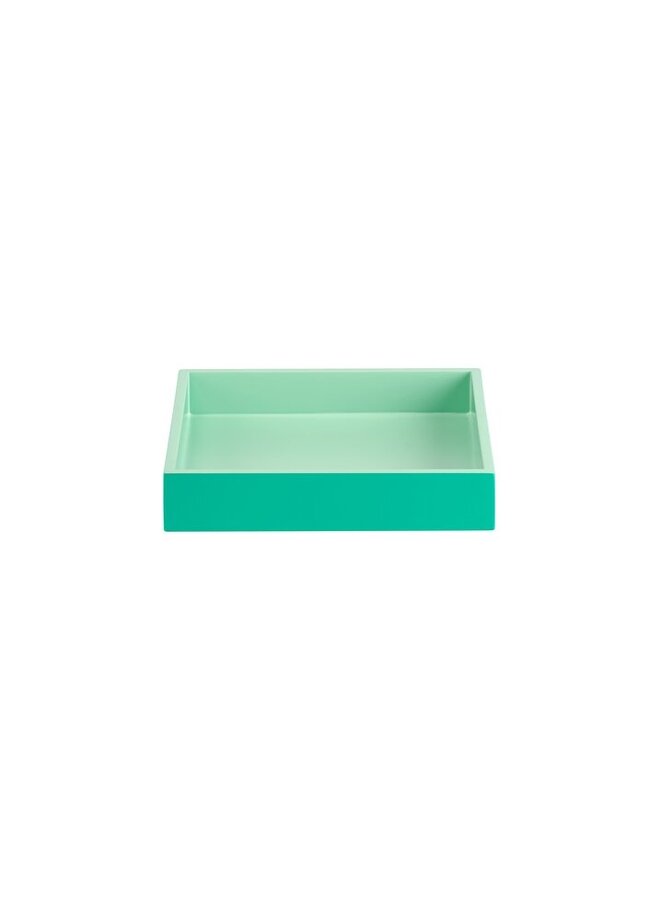 Spa tray S square, 2 tone shiny green matt light green