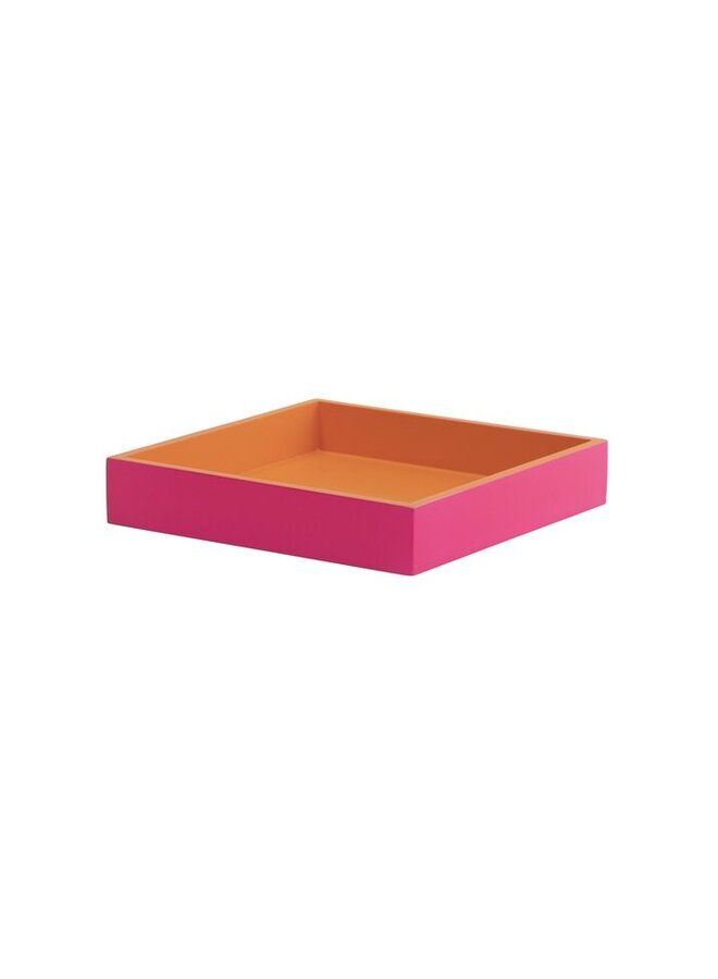 Spa, Tray S, square 2 tone pink orange