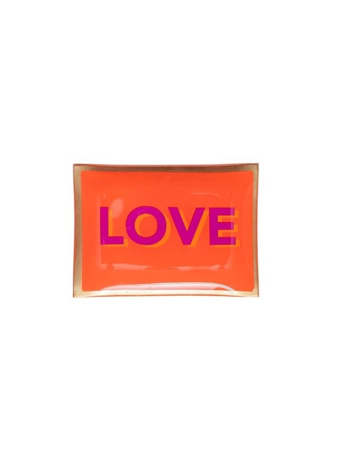 Love plates, glassplate M, love orange