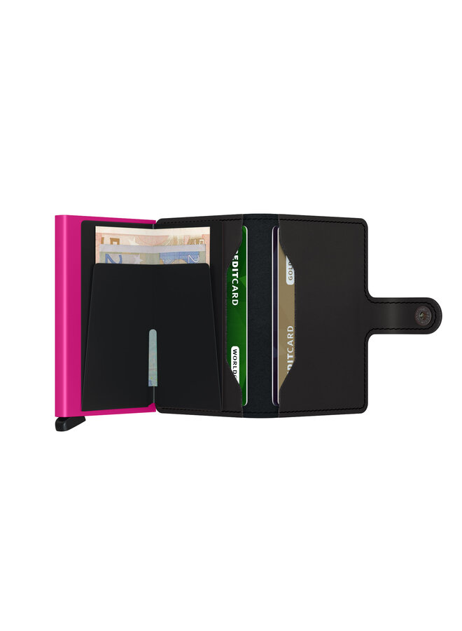 MM Secrid Miniwallet Matte black & Fuchsia