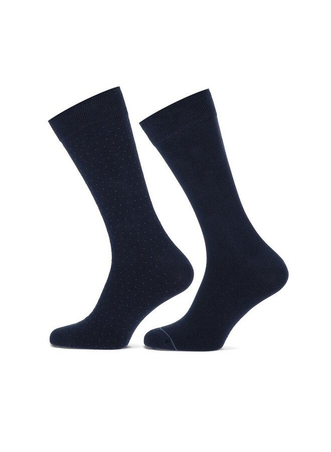 92112 4990P MarcMarcs Mens sock MM alex cotton 2-pack  2p 2x Marine