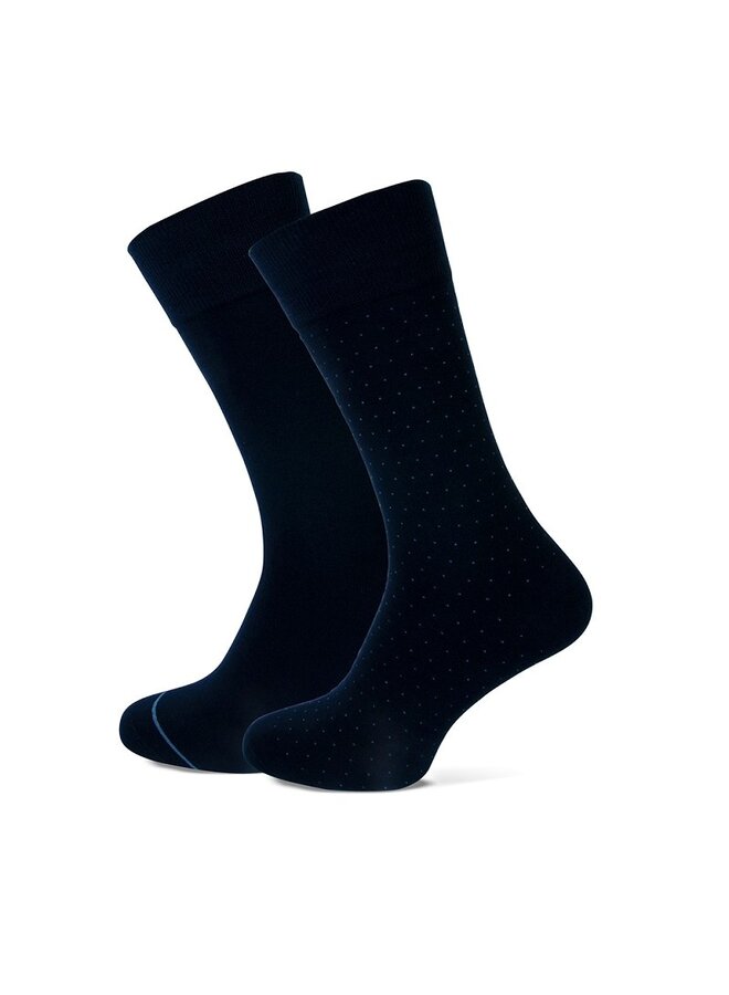 92112 4990P MarcMarcs Mens sock MM alex cotton 2-pack  2p 2x Marine