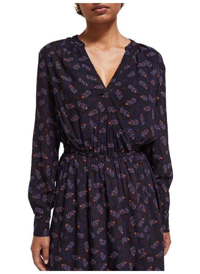 174770 6729 Scotch & Soda Printed mini dress Folk Floral