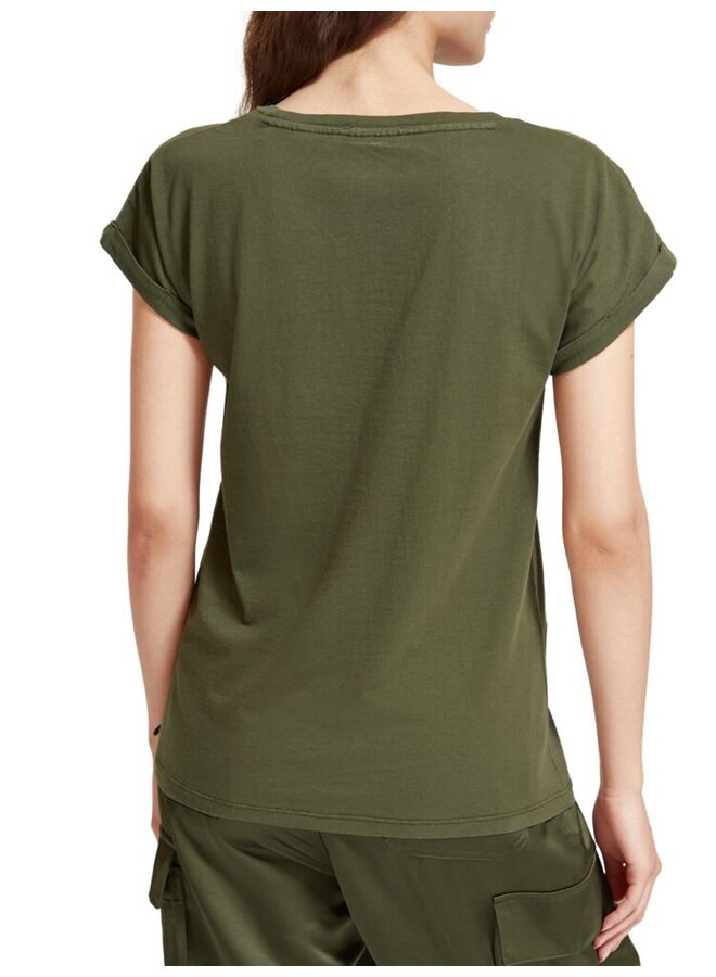 176845 0360 Scotch & Soda Monographic T-shirt Military