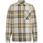 CSI2310256 7014 Cast Iron Long Sleeve Shirt Mouline Check shirtjacket Silver Birch