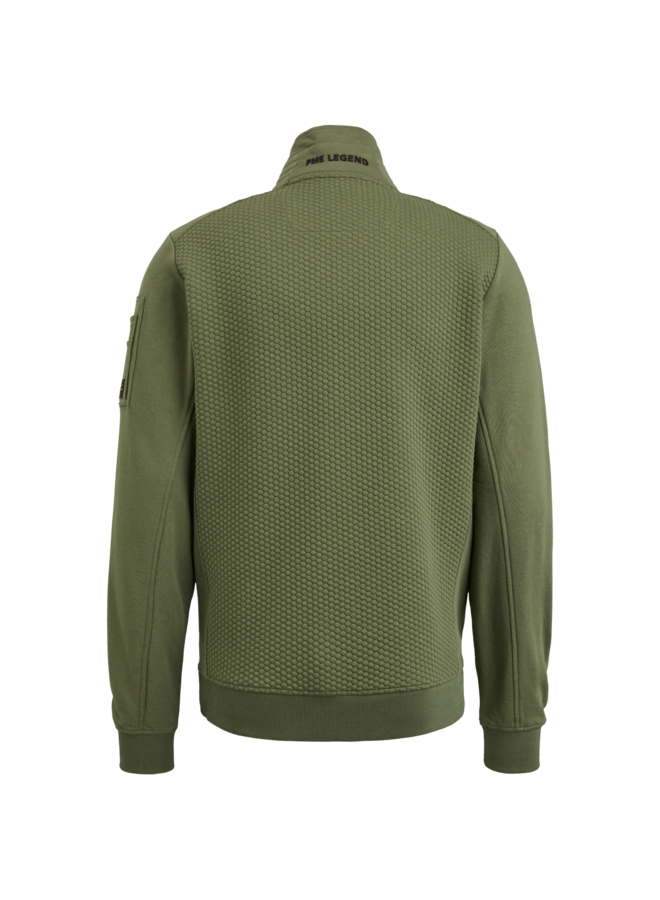 PSW2402410 6149 PME Legend zip jacket jacquard interlock sweat Green