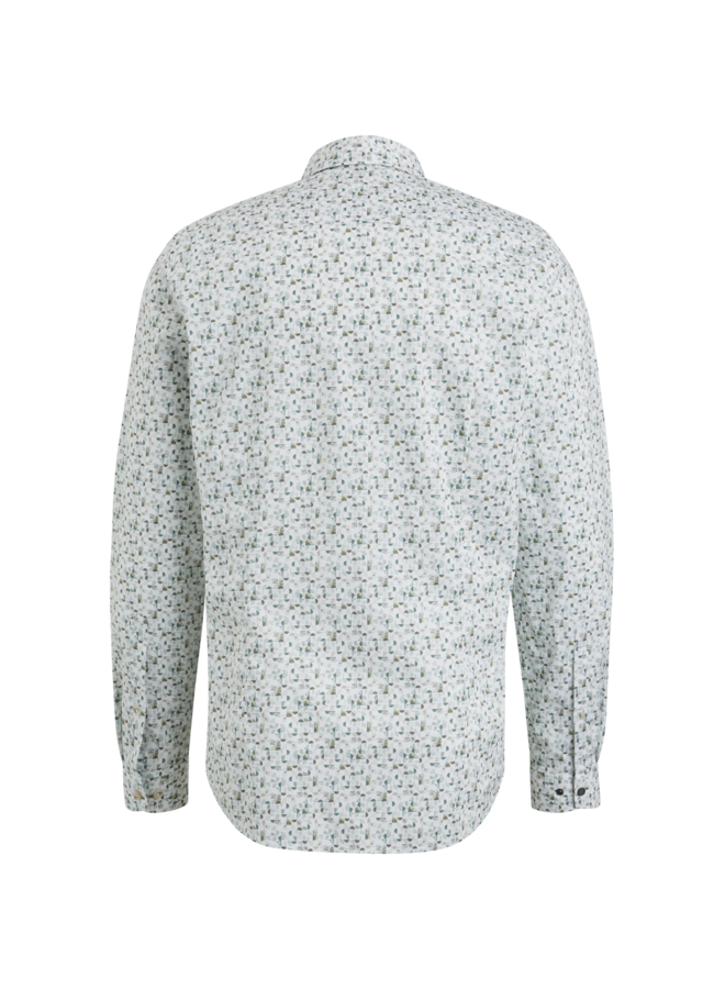 CSI2402201 7176 Cast Iron long sleeve shirt a/o print on poplin stretch Beige