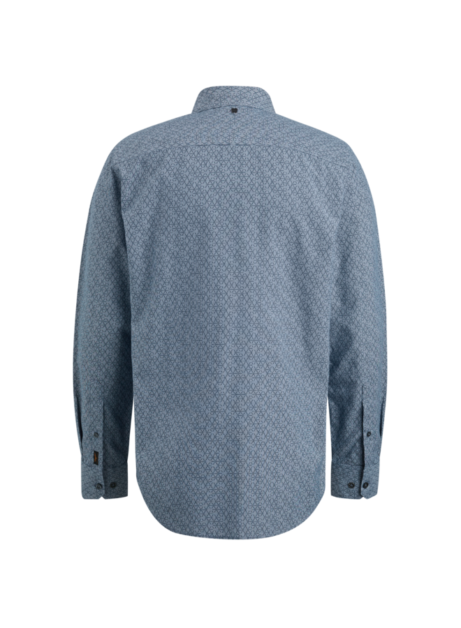 PSI2402204 5055 PME Legend long sleeve shirt print on yd check Blue