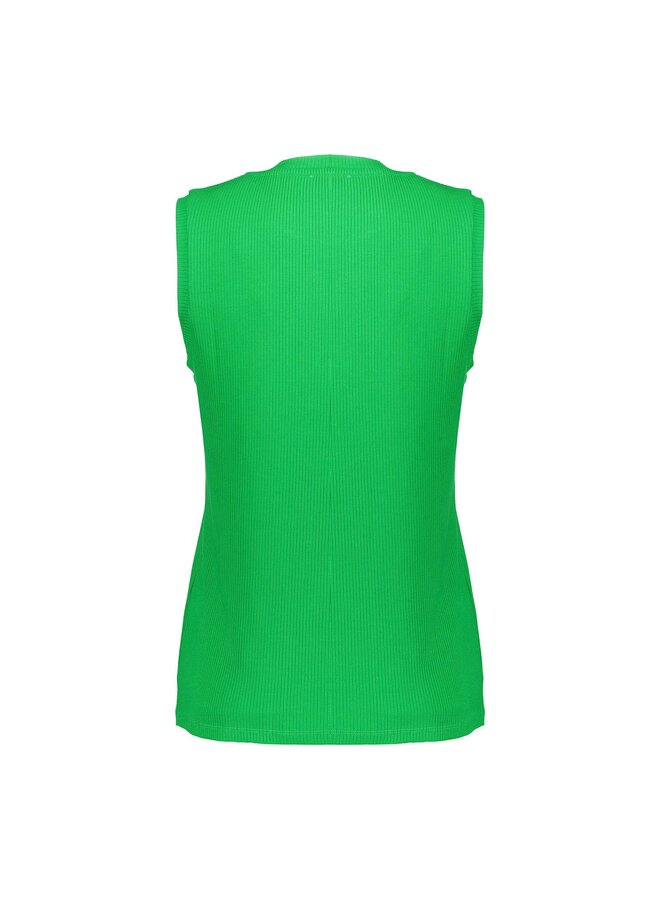 42100-41 530 Geisha Top rib sleeveless bright green