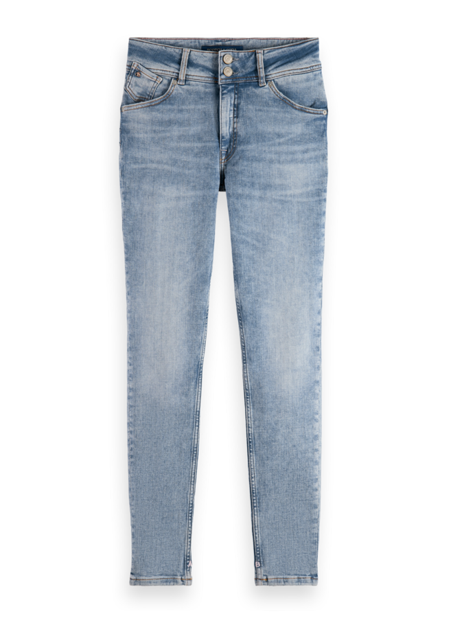 176414 410 Scotch&Soda haut high rise skinny jeans River Dip Navy