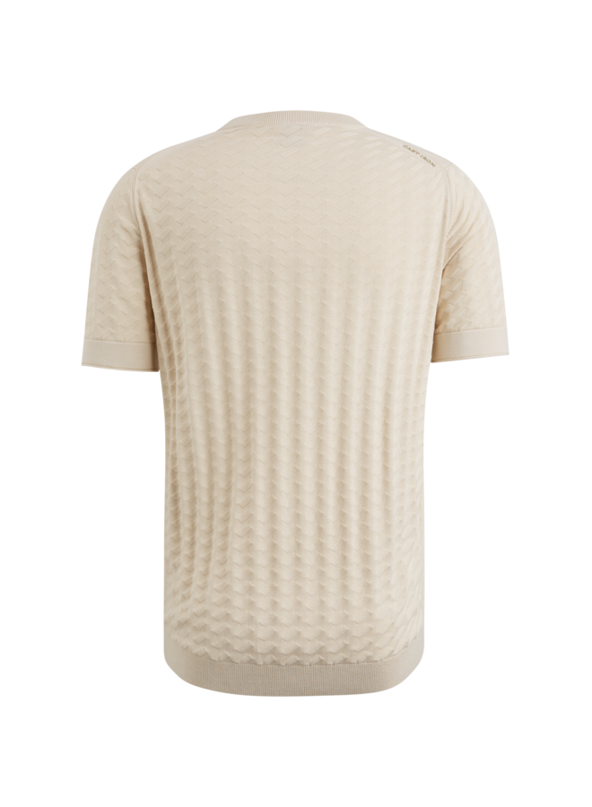 CTSS2403574 7176 Cast Iron short sleeve r-neck cotton modal Beige