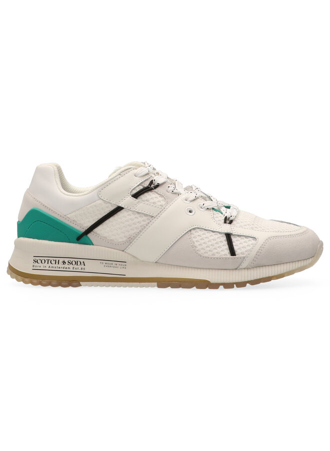 78.3063.01-B10 Scotch and Soda HerenSneaker Vivex 12A White-Green