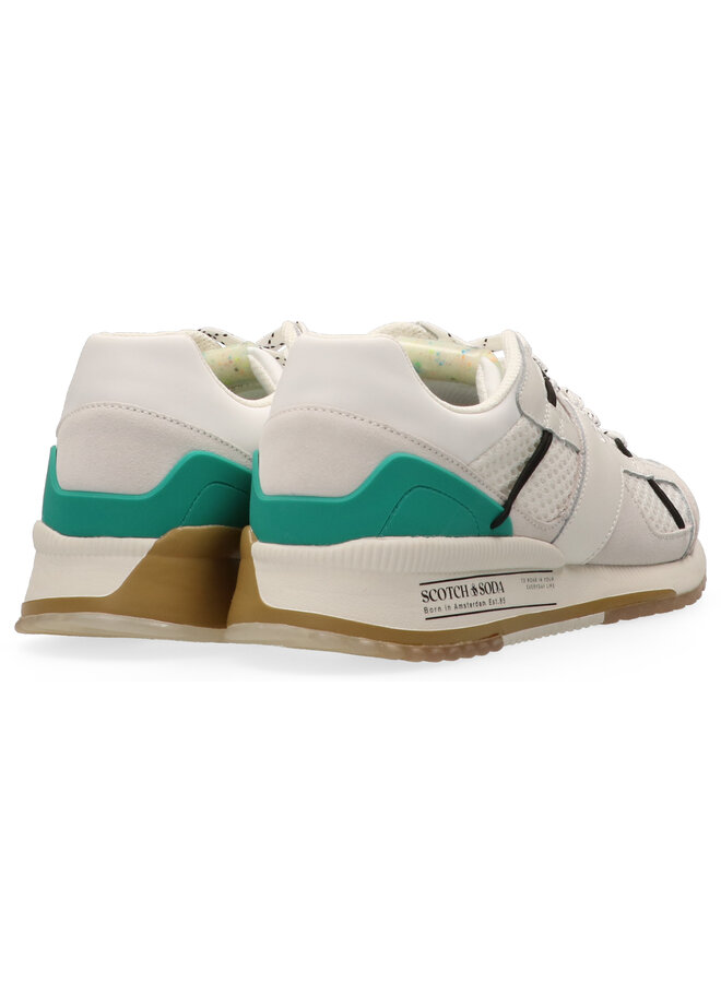 78.3063.01-B10 Scotch and Soda HerenSneaker Vivex 12A White-Green