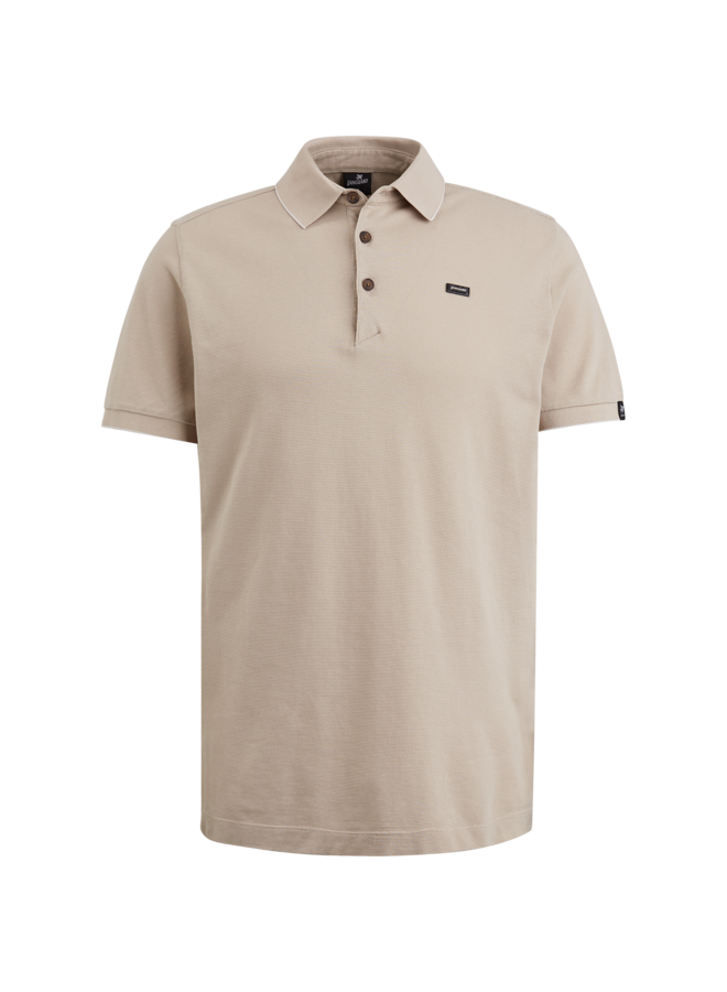VPSS2403828 8265 Vanguard short sleeve polo pique waffle structure Brown