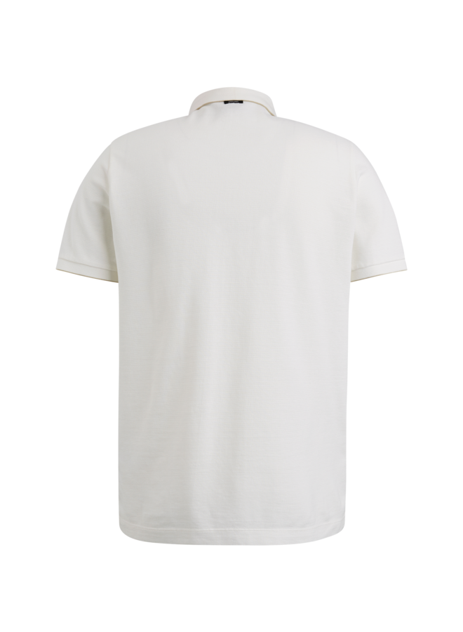VPSS2403828 7007 Vanguard short sleeve polo pique waffle structure White