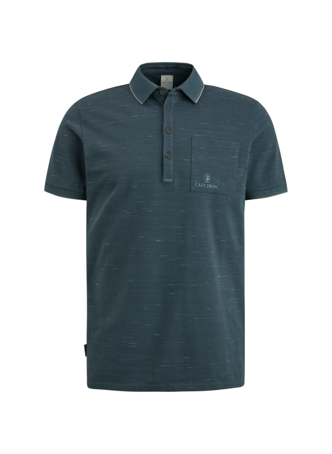 CPSS2403877 5113 Cast Iron short sleeve polo injected cotton pique Blue
