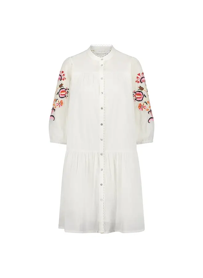 SS24122717 Nukus Ame Dress Embroidery Off White