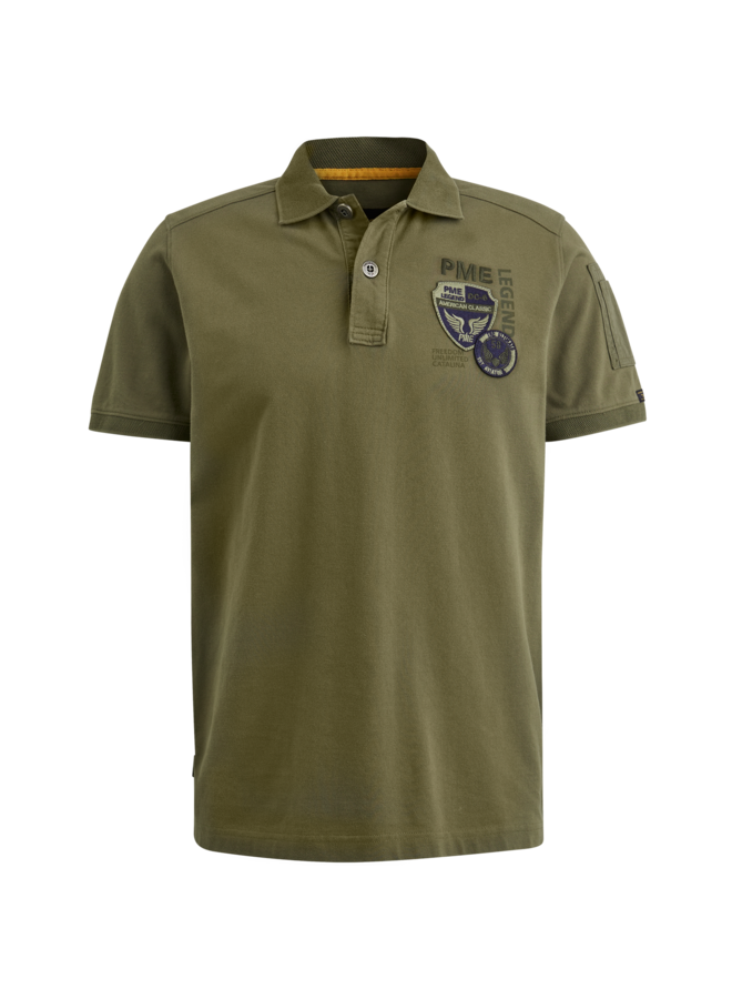 PPSS2404882 6415 PME Legend short sleeve polo pique Green