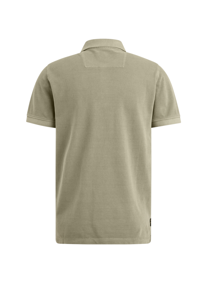 PPSS2404852 7144 PME Legend short sleeve polo pique garment dye Brown