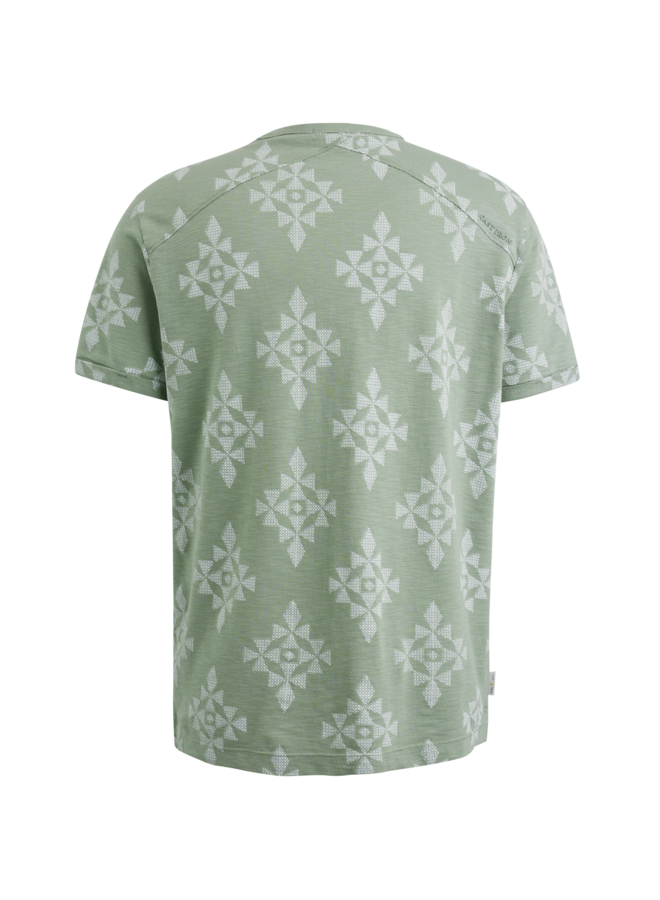 CTSS2404584 6126 Cast Iron short sleeve r-neck regular fit cotton slub Green