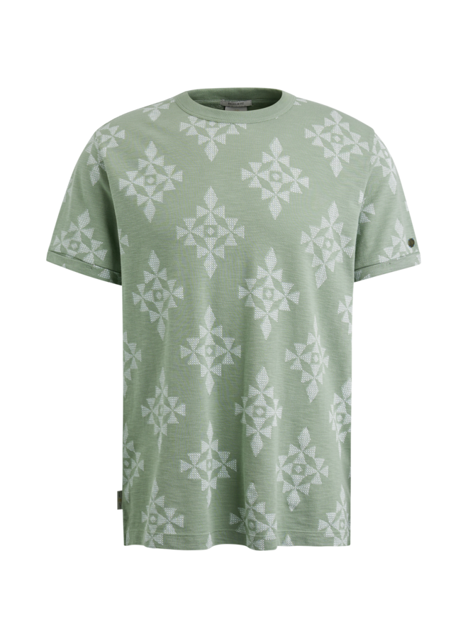 CTSS2404584 6126 Cast Iron short sleeve r-neck regular fit cotton slub Green