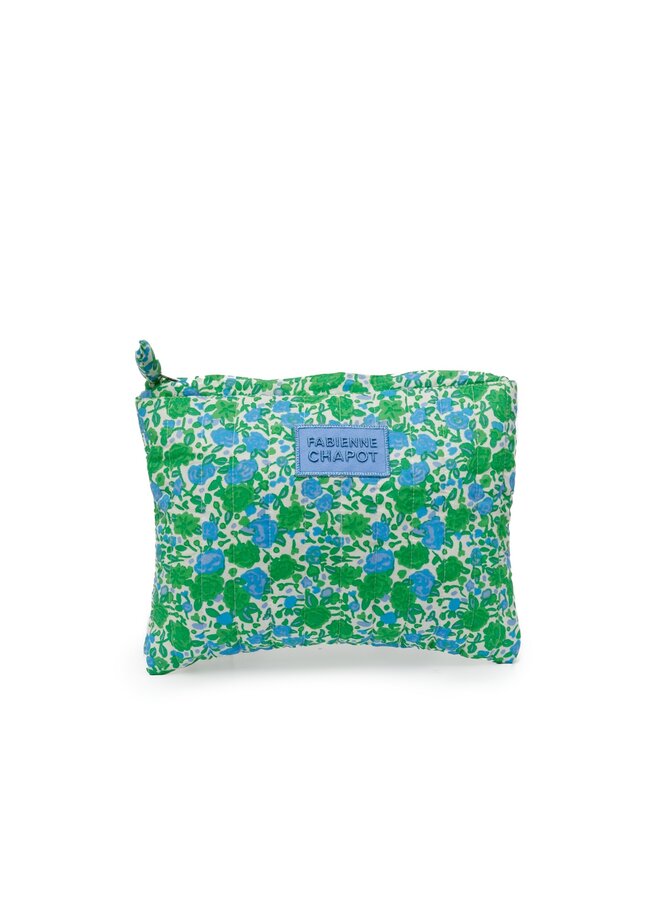 BGS-433-NLT-SS24 Fabienne Chapot Wendy Make-up Bag Green Apple/Blue Dre