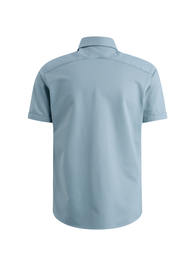 CSIS2404274 4342 Cast Iron short sleeve shirt twill jersey 2 tone Blue