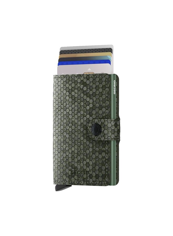 Miniwallet hexagon Green