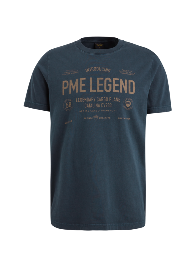 PTSS2405562 5281 PME Legend short sleeve r-neck single jersey Blue