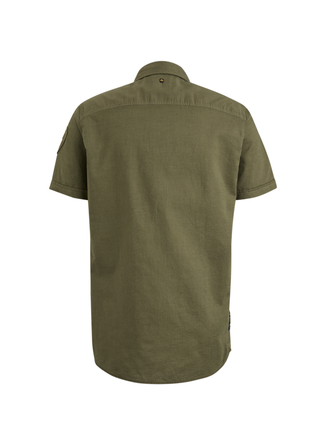 PSIS2405226 6415 PME Legend short sleeve shirt ctn/linen Green