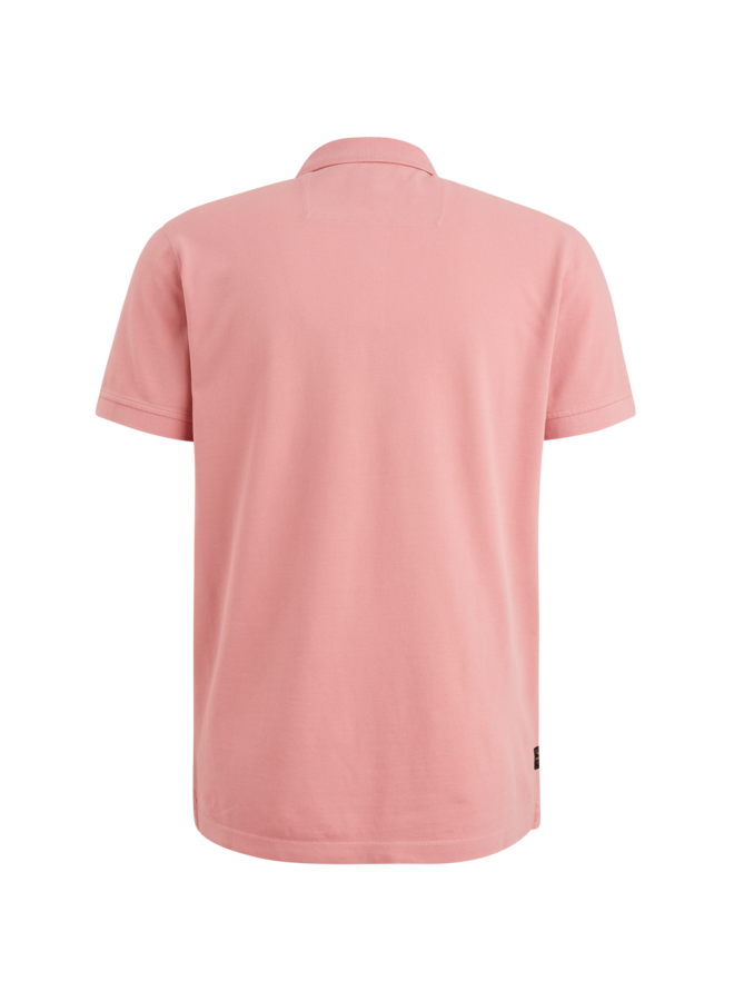 PPSS2405868 3168 PME Legend short sleeve polo pique garment dye Pink