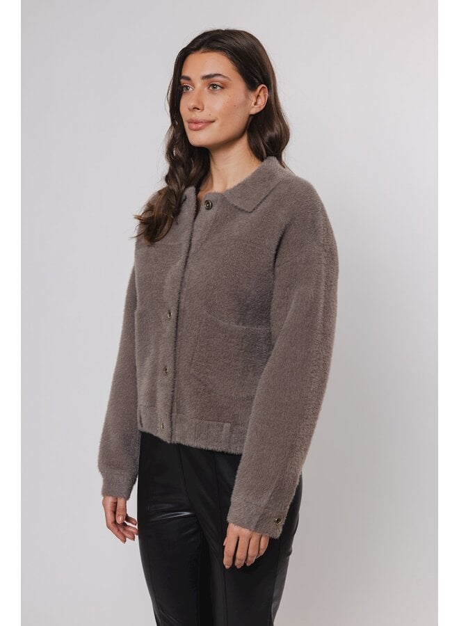 Bubbly.700NOOS Rino en Pelle Boxy jacket Taupe