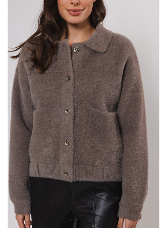 Bubbly.700NOOS Rino en Pelle Boxy jacket Taupe