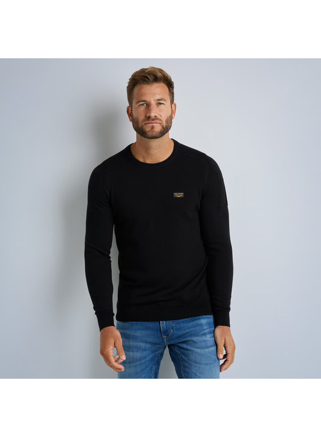 PKW0000331 999 PME Legend R-neck American classic Buckley knit Black