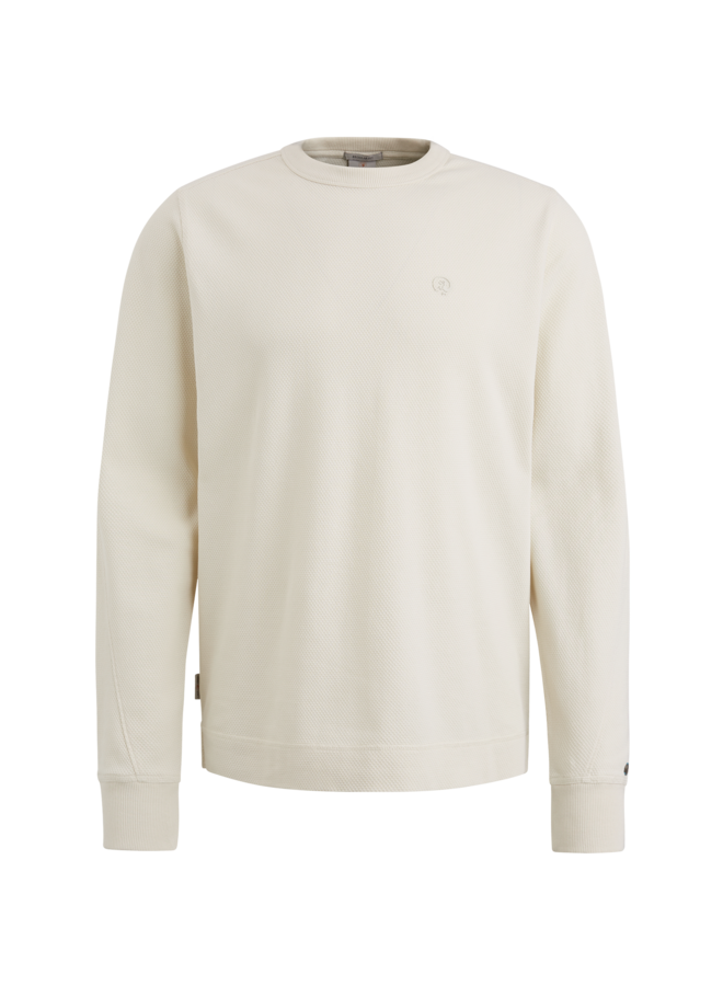 CTS2408250 7014 Cast Iron Long sleeve r-neck regular fit popcorn Silver Birch