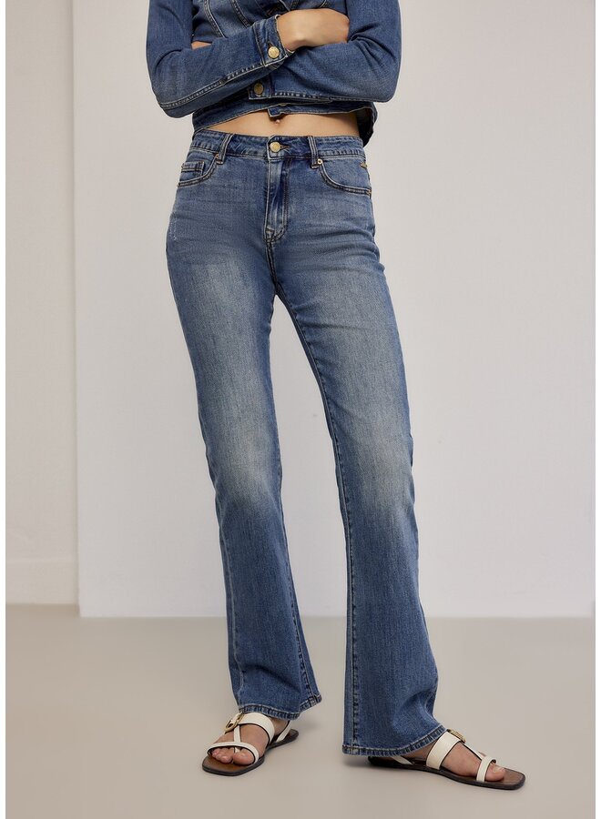 Lucca-5127 453 Summum flared jeans light weight cotton (4s2153) Denim