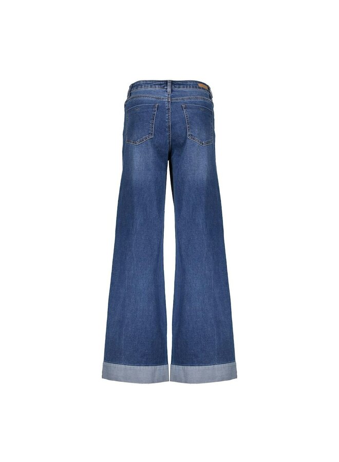 41517-10 812 Geisha Jeans wide blue denim stonewash