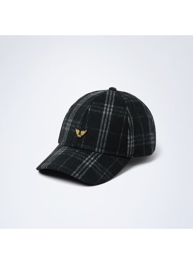PAC2408902 999 PME Legend Cap Checked Wool blend Black