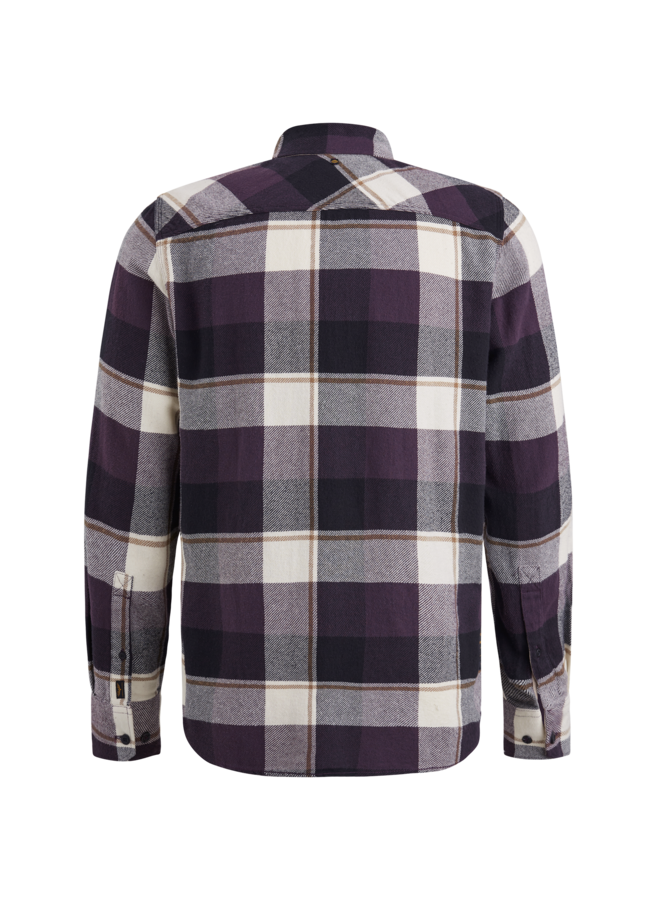 PSI2409222 4343 PME Legend Long Sleeve Shirt Ctn Flanel H. twill Check Plum Perfect
