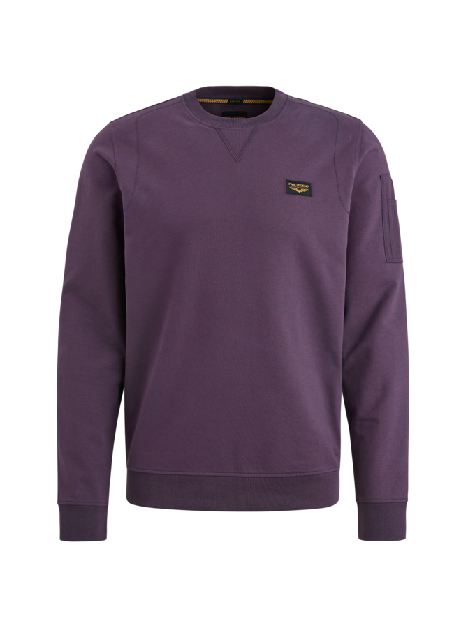 PLS2409499 4343 PME Legend Crewneck Airstrip sweat Plum Perfect