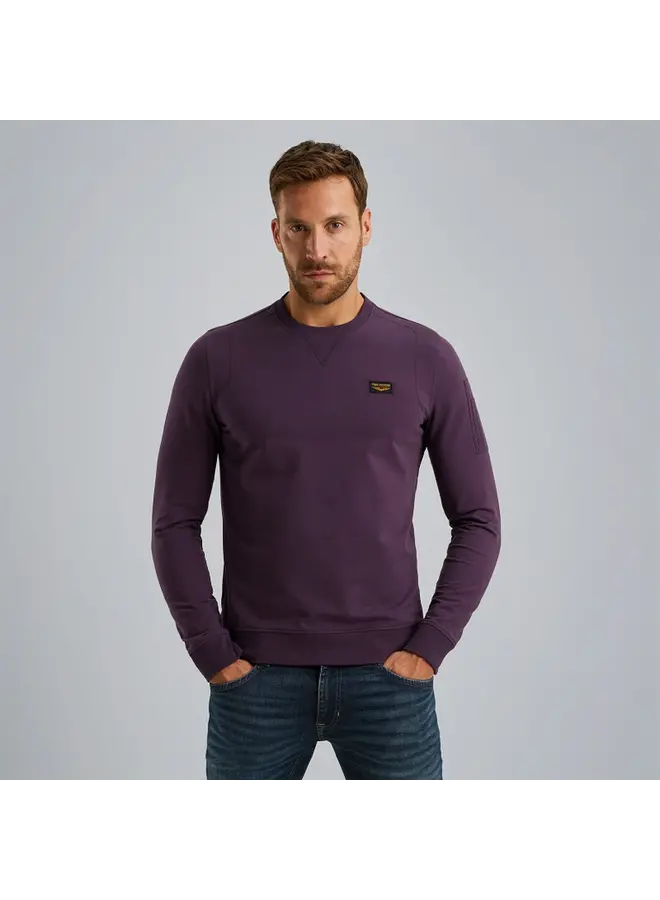 PLS2409499 4343 PME Legend Crewneck Airstrip sweat Plum Perfect