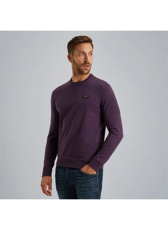 PLS2409499 4343 PME Legend Crewneck Airstrip sweat Plum Perfect