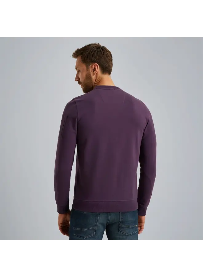PLS2409499 4343 PME Legend Crewneck Airstrip sweat Plum Perfect